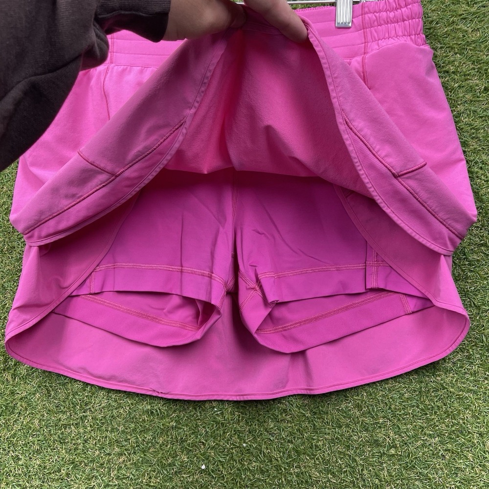 Lululemon Hotty Hot High Rise Skirt Womens 12 Sonic Pink Tennis Workout Gym - Picture 2 of 7